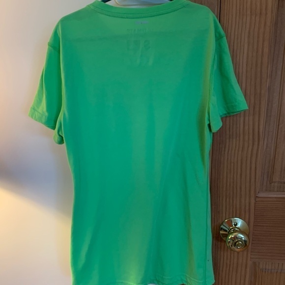 Adidas Ultimate T climalite neon green T Shirt small poly cotton - Picture 4 of 4